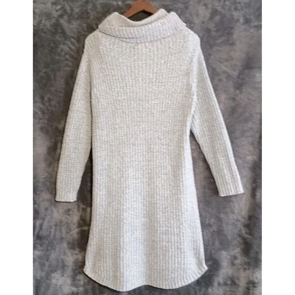 Softies Slouch Turtleneck Lounger Dress Marshmallow Gray Chenille‎ XS Oversized - Picture 6 of 7